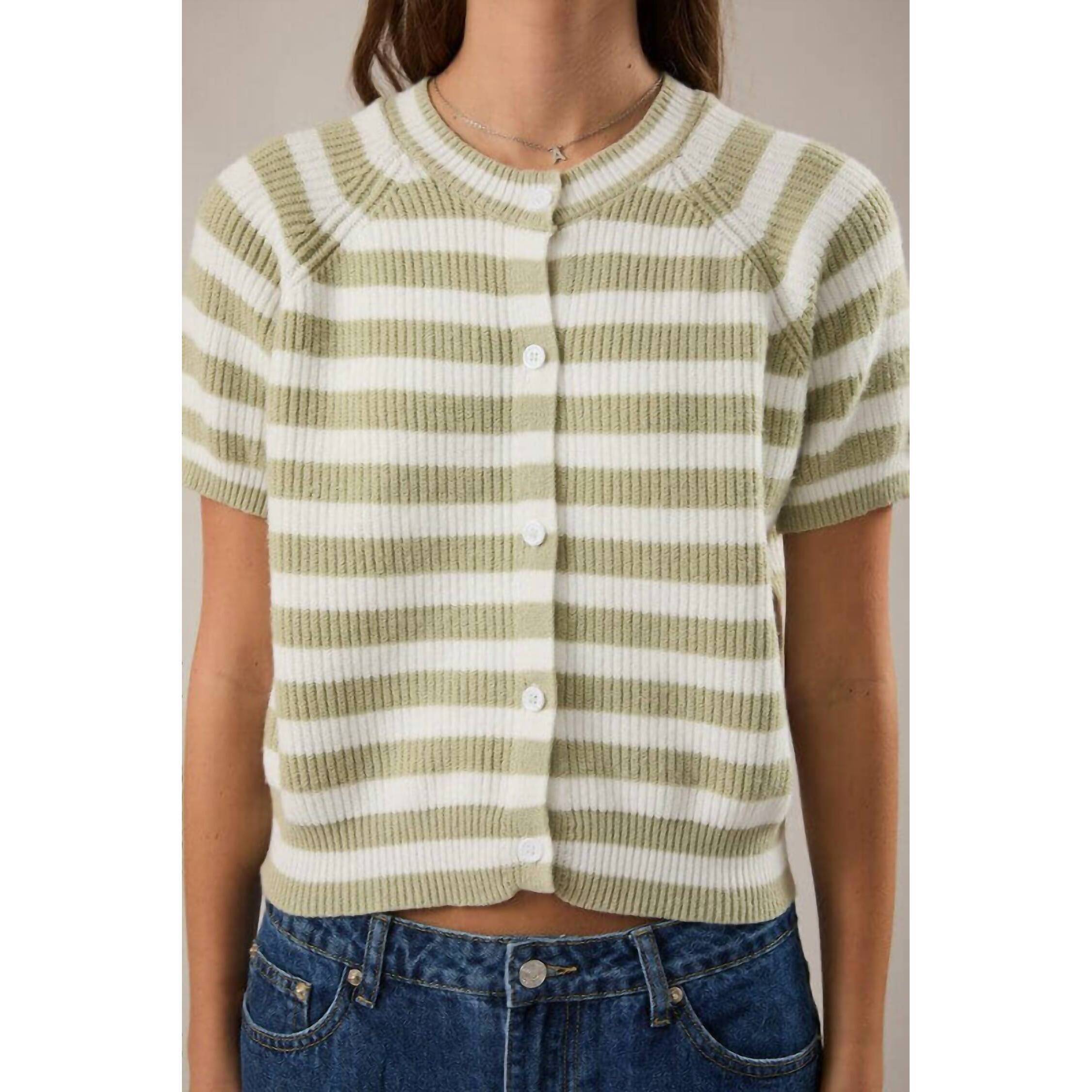 New Le Lis Joanna Sweet Sweater In Green
